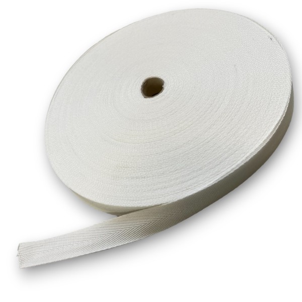 Cinta Espiga 25 mm blanca para Toldos | Ribete Refuerzo por Metros