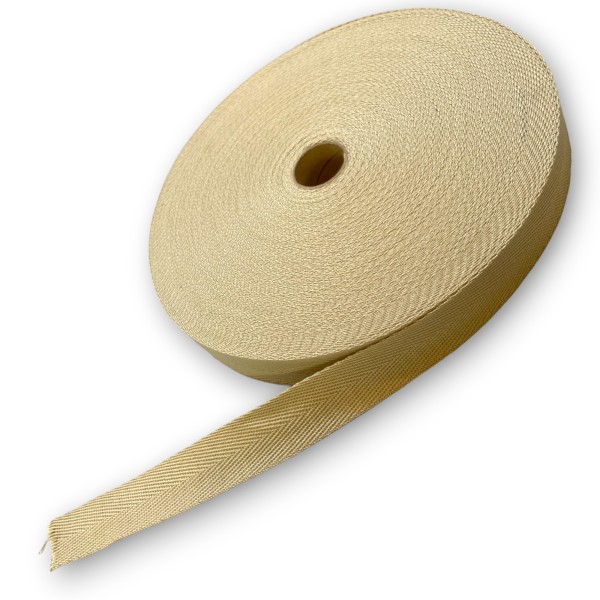 Cinta Espiga 25 mm beige para Toldos | Ribete Refuerzo por Metros