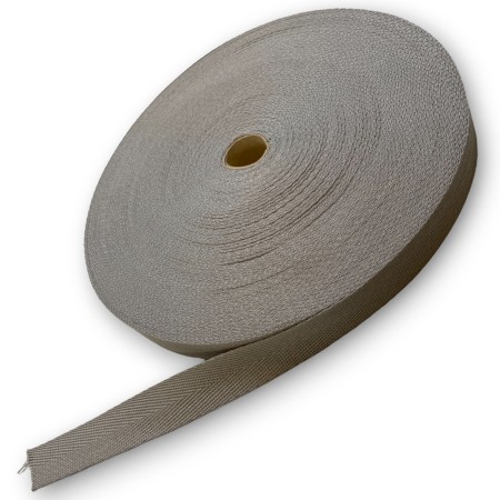 Cinta Espiga 25 mm gris para Toldos | Ribete Refuerzo por Metros