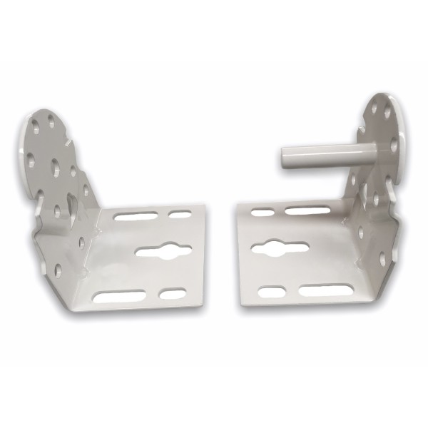 Soportes universales para toldo | Juego de 2 en acero lacado blanco