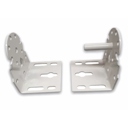 Soportes universales para toldo | Juego de 2 en acero lacado blanco