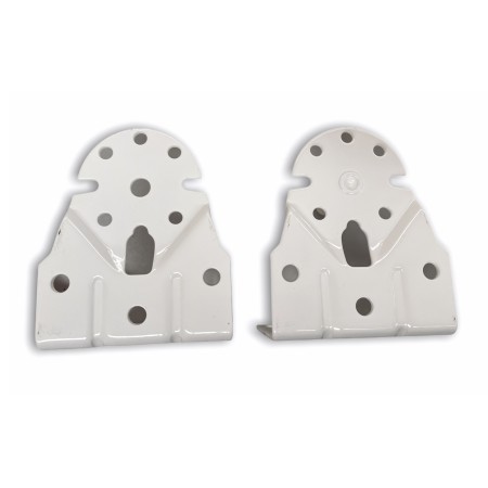 Soportes universales para toldo | Juego de 2 en acero lacado blanco