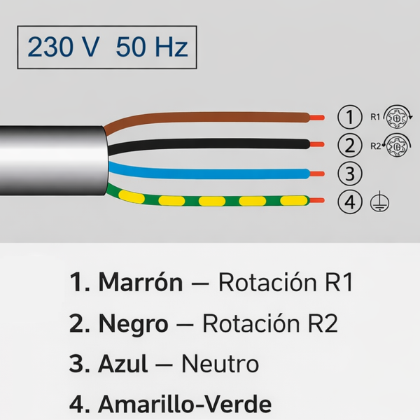 Kit pérgola motorizado 230V con interruptor | Motor tubular para pérgolas hasta 6m