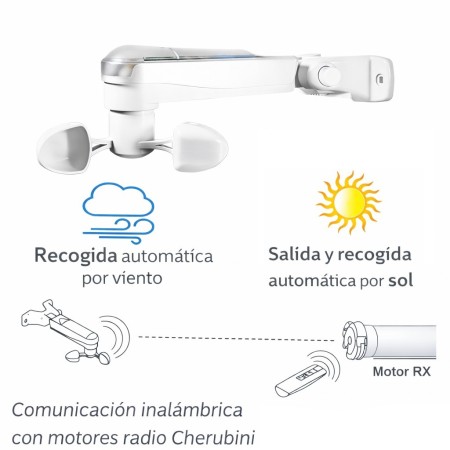Anemómetro WindTec LUX Cherubini Sol y Viento con Radio Integrada