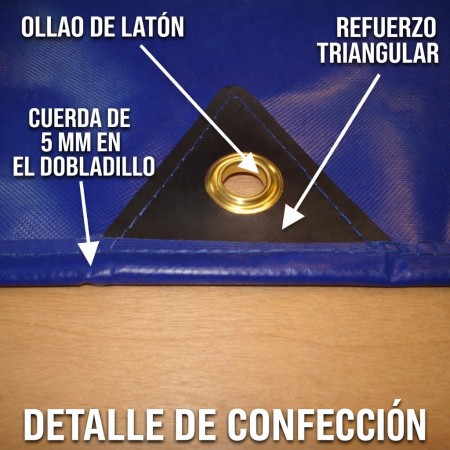 Lona PVC Ignífuga M2 580 g/m² confeccionada Impermeable Profesional