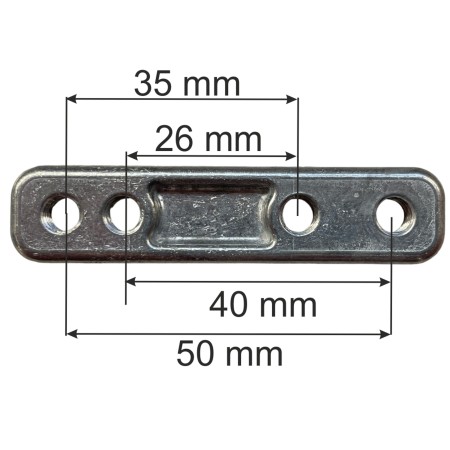 Regletas metálicas para brazo de toldo | pletinas de fijación interior | repuesto sujeción brazo toldo