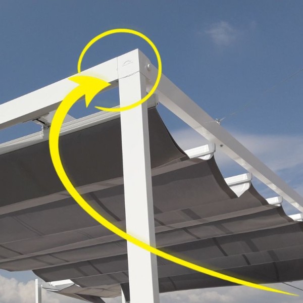 Escuadra triple aluminio 80x40 para pérgola | unión pata, lateral y frontal