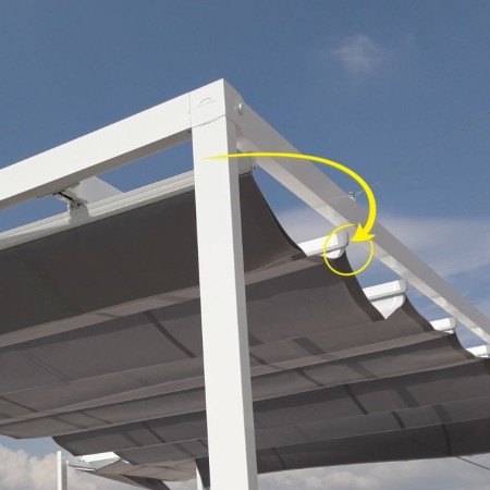 Tapas palillo pérgola corredera | Tapones perfil aluminio lona | Pack 10 unidades
