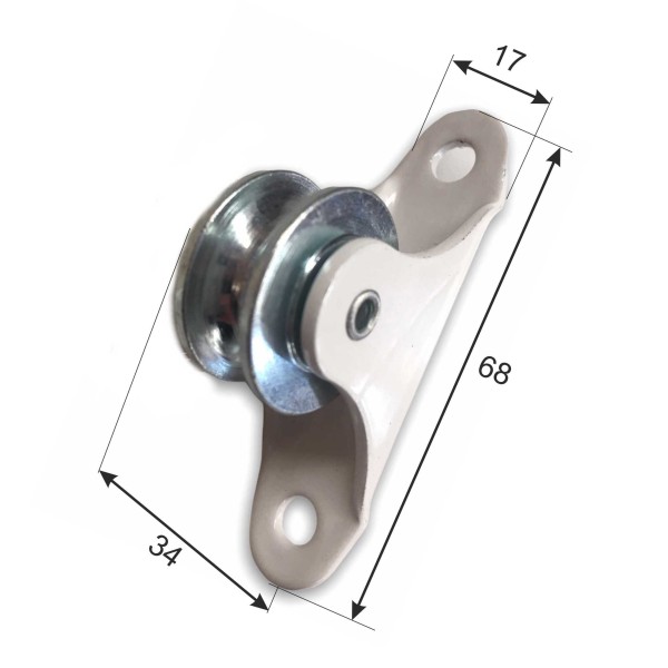Polea metálica para pérgola corredera | polea cuerda 6 mm | recambio profesional toldos
