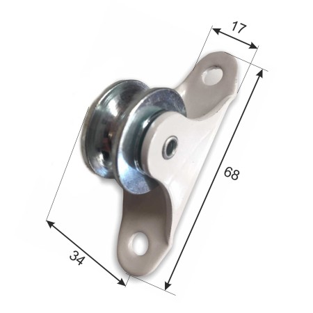 Polea metálica para pérgola corredera | polea cuerda 6 mm | recambio profesional toldos