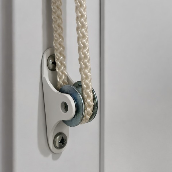 Polea metálica para pérgola corredera | polea cuerda 6 mm | recambio profesional toldos