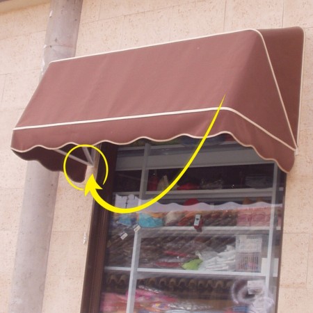 bisagra capota instalada toldo articulacion arcos