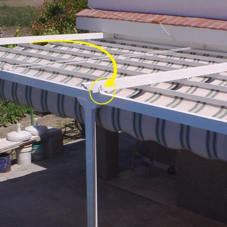 Soporte guía pérgola sobre viga | aluminio 40x40 compatible 80x40 | anclaje superi