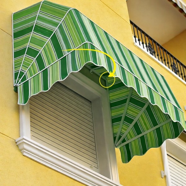 cantonera capota instalada esquina estructura toldo