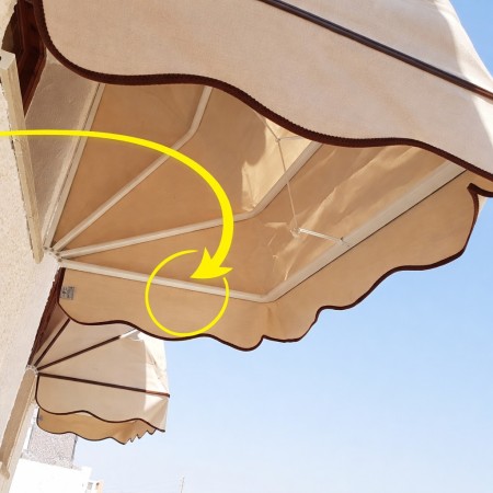 perfil capota instalado toldo forma estructura capota