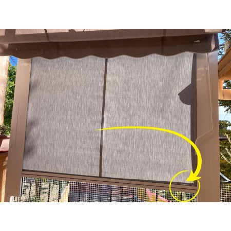 toldo quitavientos tensado con cerrojillo y guia