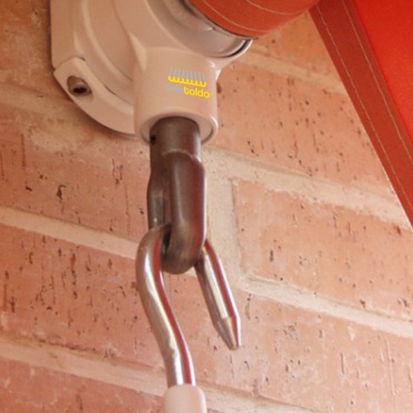 manivela toldo enganchada mecanismo pared