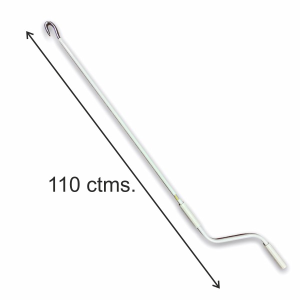 manivela toldo 110 cm gancho metalico
