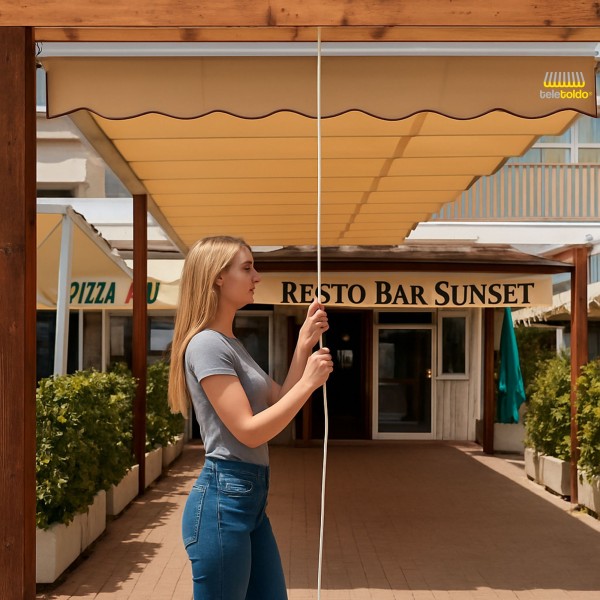 Cuerda para Pérgola y Toldo 6 mm | Rollo 20 m Poliéster Trenzado | Cuerda Profesional Exterior