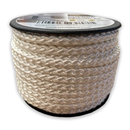 Cuerda para Pérgola y Toldo 6 mm | Rollo 20 m Poliéster Trenzado | Cuerda Profesional Exterior