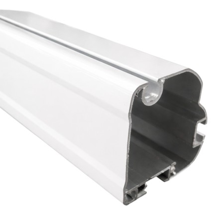 Perfil faldón aluminio blanco para toldo Mod. Tech 70 | Tubo inferior