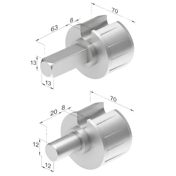casquillos toldo 70 medidas y forma tecnica