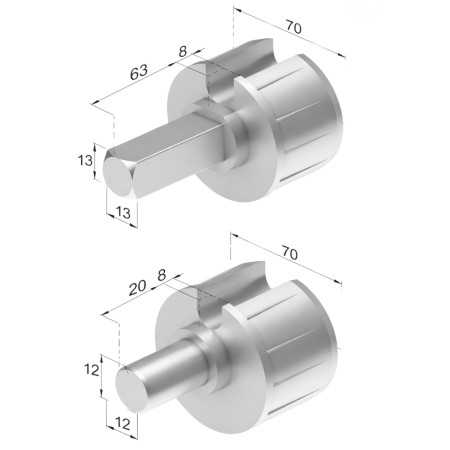 casquillos toldo 70 medidas y forma tecnica