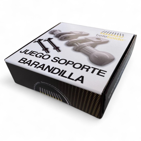 Juego de 2 Soportes de Brazo para Barandilla para Toldo Balcón ● Mano Derecha + Izquierda  ● Incluye Tornillos INOX