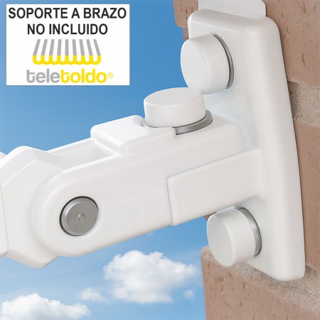 Soporte pared para toldo balcón | Adaptador soporte barandilla cangrejo | Alternativa barandilla cristal