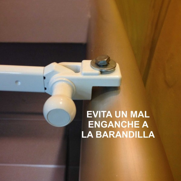 Adaptador soporte toldo para barandilla redonda Ø50 mm | Fijación brazo balcón