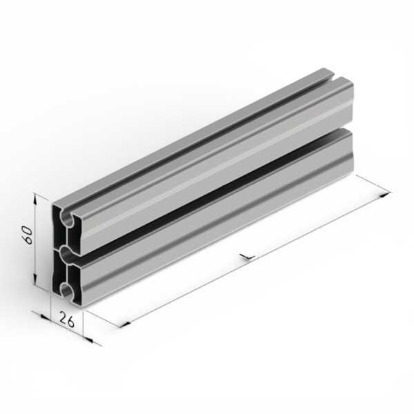 Perfil de carga para toldo vertical quitavientos | Contrapeso aluminio