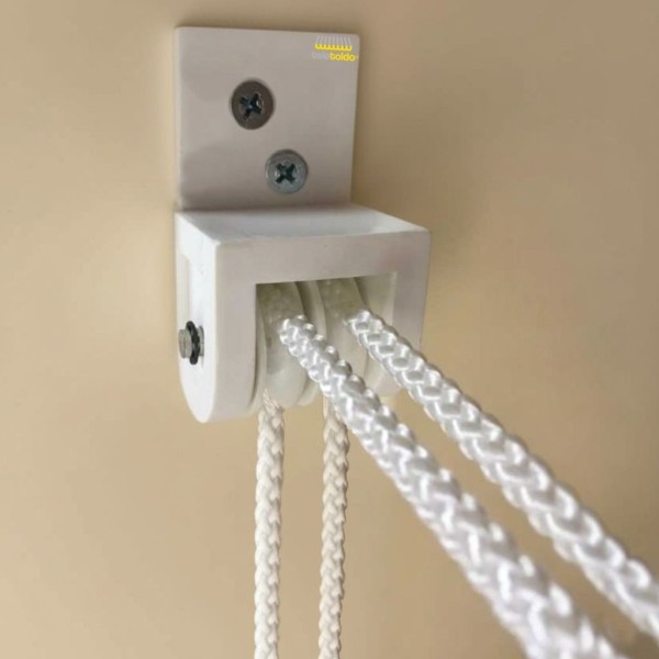 Polea doble para pérgola | cuerda Ø6 mm | deslizamiento suave | recambio profesional