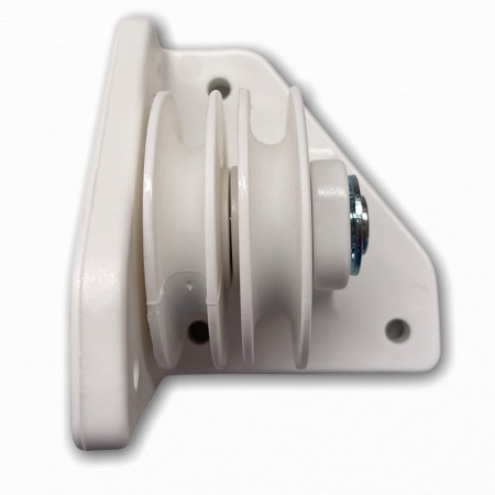 Polea doble lateral para pérgola corredera | polea para cuerda 6 mm | recambio profesional Teletoldo