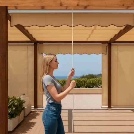 Kit poleas pérgola corredera Teletoldo | 3 poleas nylon con pasador metálico | para cuerda 5-6 mm | recambio pérgola
