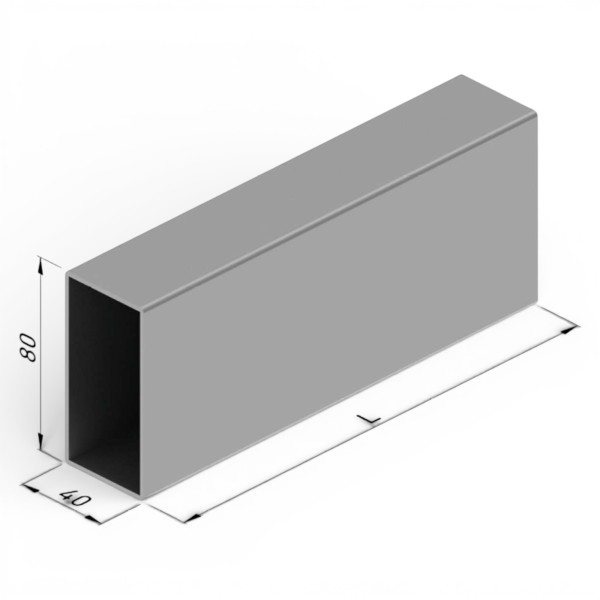 Perfil aluminio 80x40 pérgola | 2 mm espesor | estructura reforzada lacada blanco