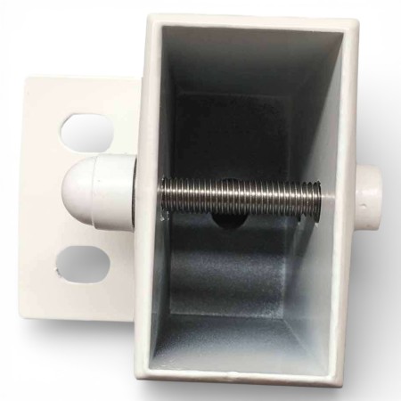 Base suelo para poste 80x40 | soporte aluminio pérgola | fijación firme exterior