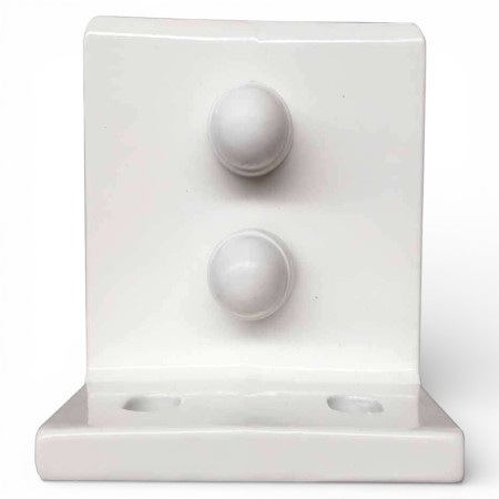 Base suelo para poste 80x40 | soporte aluminio pérgola | fijación firme exterior