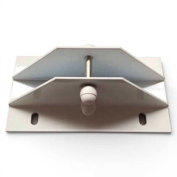 Soporte pie grande de aluminio 24x13 cm para pérgola 80x40 con 4 puntos de anclaje al suelo