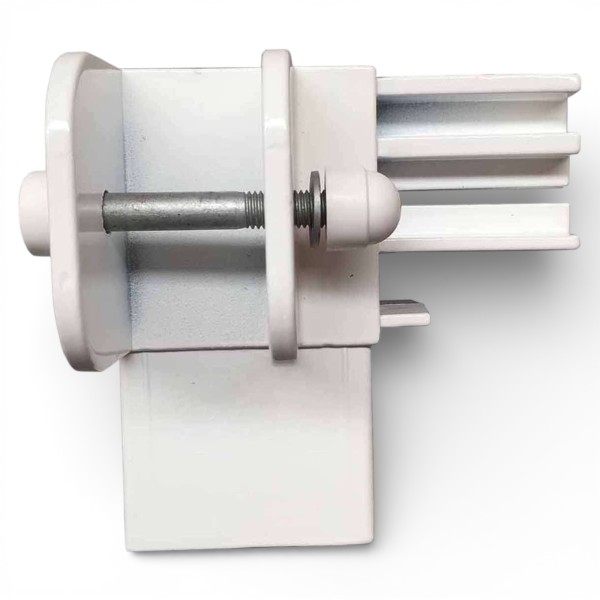 Juego angular triple de aluminio para pérgola 80x40 mm, unión de pata, perfil lateral y frontal con tornillos incluidos