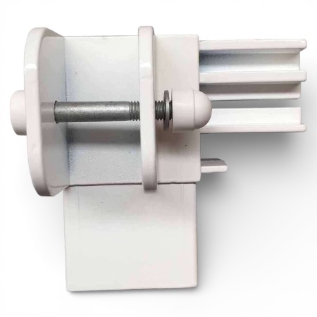 Juego angular triple de aluminio para pérgola 80x40 mm, unión de pata, perfil lateral y frontal con tornillos incluidos