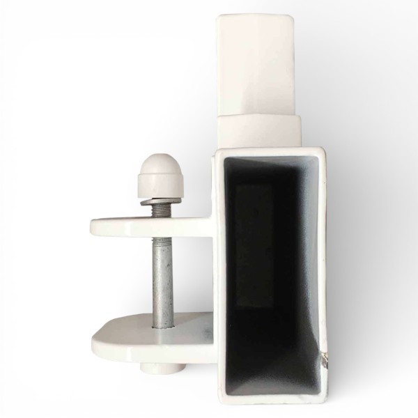 Escuadra triple aluminio 80x40 para pérgola | unión pata, lateral y frontal