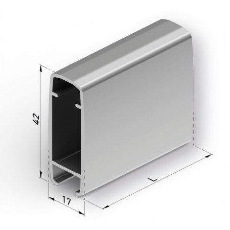 perfil capota toldo aluminio blanco base estructura