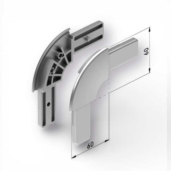 escuadra capota toldo union perfiles plastico