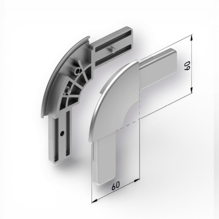 escuadra capota toldo union perfiles plastico