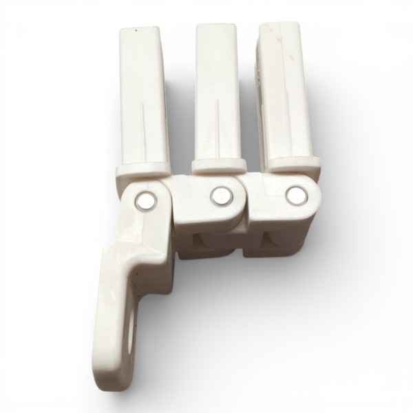 bisagra capota toldo 3 arcos pvc blanca