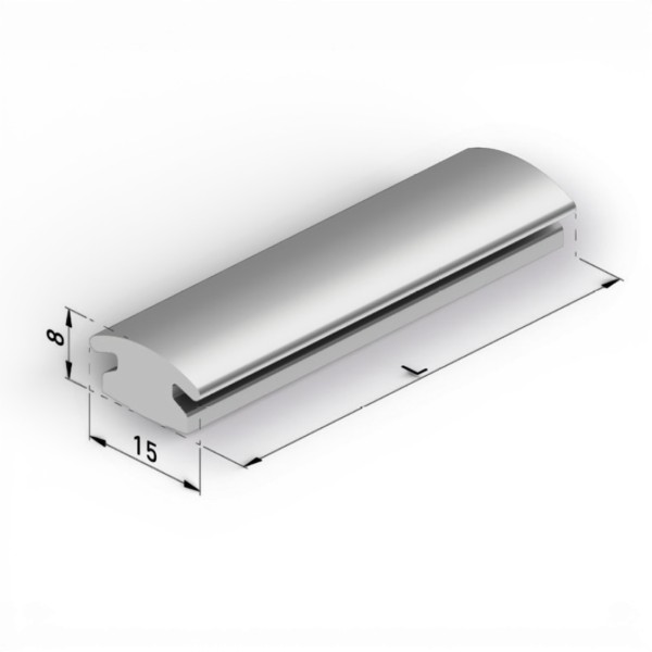 Perfil de goma capota toldo | Base para grapado lona (no universal) Teletoldo