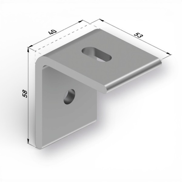 escuadra capota aluminio union pared soporte