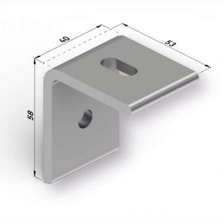 escuadra capota aluminio union pared soporte