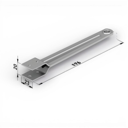 tiracordon capota vista frontal varilla metalica cuerda