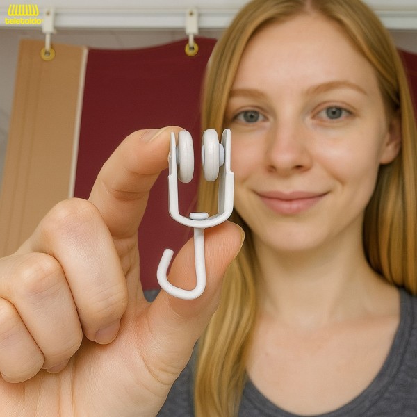 Poleas para riel de cortina | Pack 5 poleas corredizas para cortinas exteriores